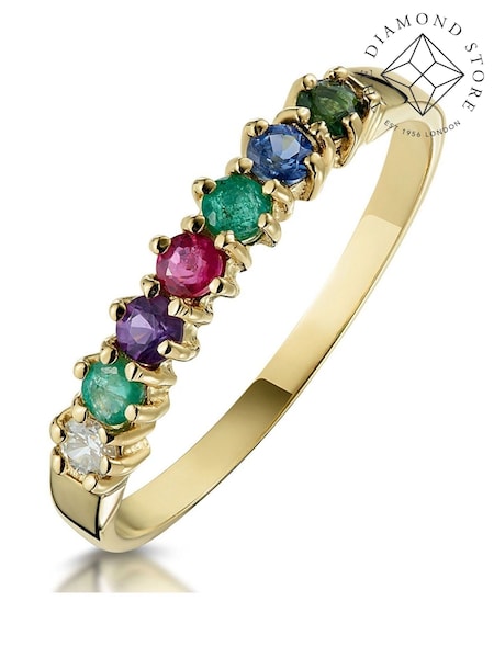 The Diamond Store 9K Yellow Gold Natural D.E.A.R.E.S.T Ring (F27267) | €415