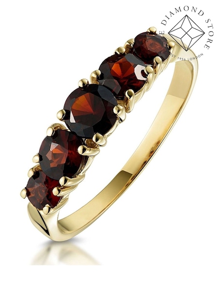 The Diamond Store 9K Yellow Gold Red Garnet Ring (F27273) | €344