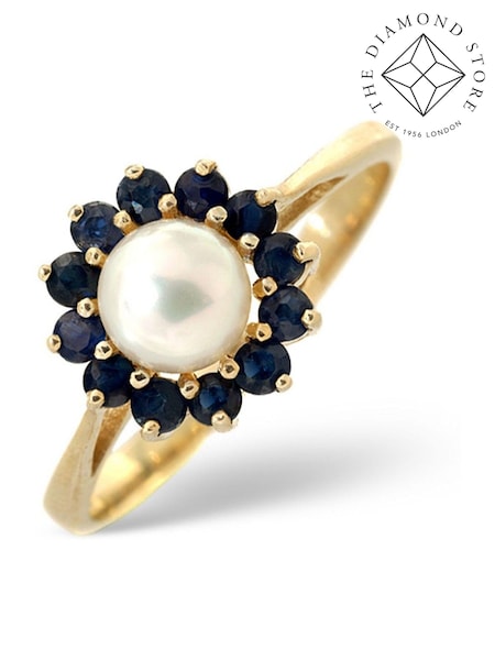 The Diamond Store 9K Gold Pearl And Sapphire Ring (F27287) | €415