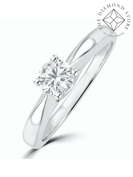 The Diamond Store 9K White Gold Tapered Design Lab 0.33ct H/Si Diamond Engagement Ring (F27306) | €632