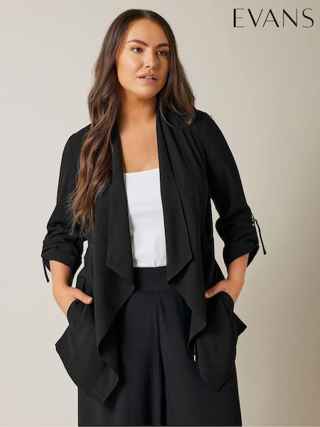 Evans Waist String Waterfall Jacket (F27309) | ₪141