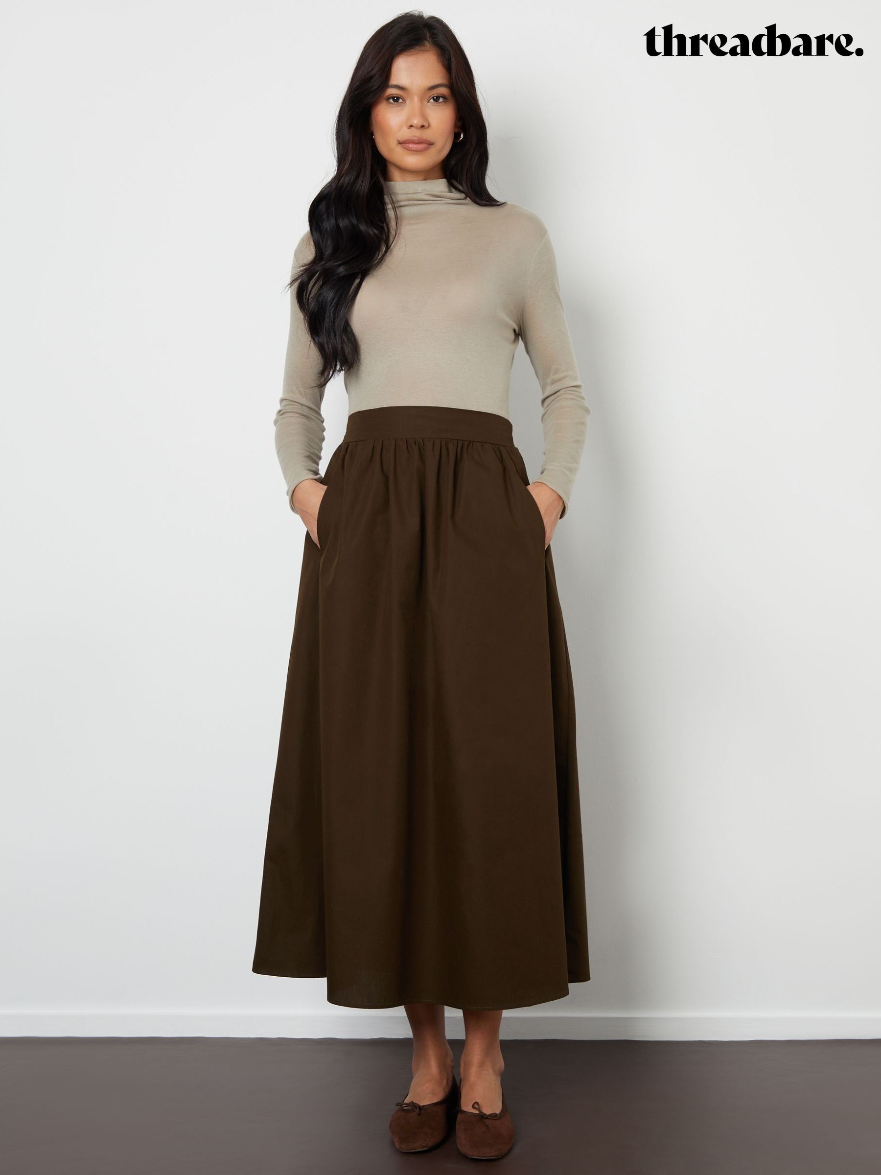 mid length skirts with pockets