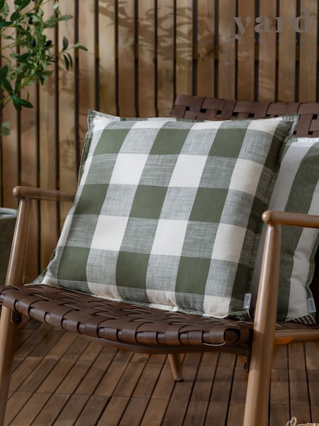Yard Moss Chesil Check Outdoor Cushion (F27417) | €32