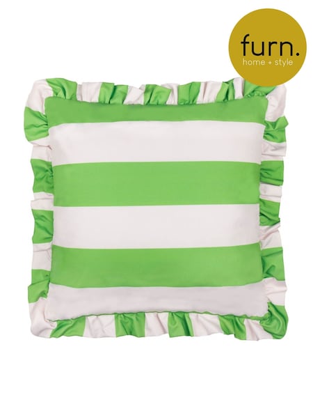 Furn Green Palm Royale Stripe Outdoor Polyester Cushion (F27421) | €29
