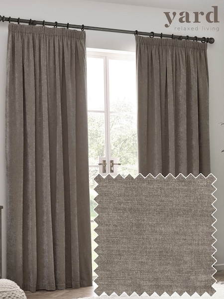 Yard Heavy Chenille Velvet Room Darkening Pencil Pleat Curtains (F27470) | €107 - €276