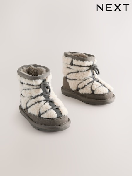 Gris - Warm Lined Suede Boots (F27500) | 34 € - 39 €