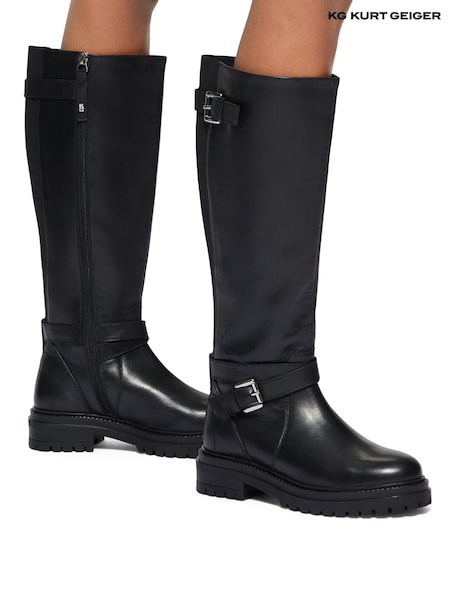 KG Kurt Geiger Tasha High Leg Black Boots (F27525) | $260