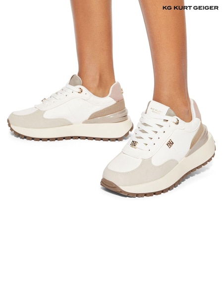 Valkoinen - KG Kurt Geiger LOUISA KNIT GEM Trainers (F27542) | €187