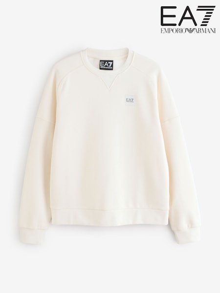 EA7 Regular Fit Cream Sweat Tops (F27621) | €128