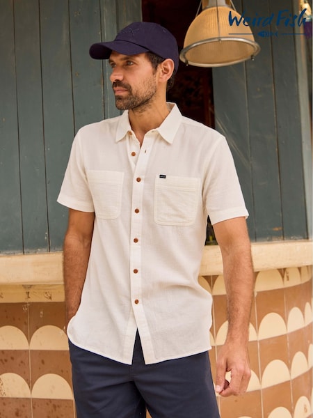 Weird Fish Blue Weston Relaxed Canvas 100% Cotton Shorts (F27705) | €57