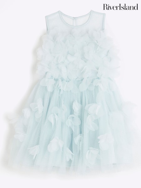 River Island Blue Girls Embellished Tulle Dress (F27712) | €71