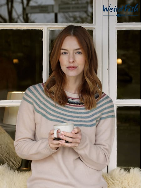 Weird Fish Cream Sinatra Patterned Jumper (F27730) | kr928
