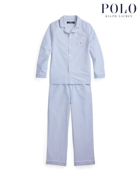 Polo Ralph Lauren 100% Cotton Long Sleeve Pyjamas Top And Bottoms Set (F27819) | €189