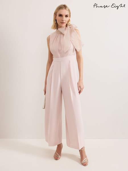 Phase Eight Stephy Shimmer Tie Neck Jumpsuit (F27832) | ‏850‏₪