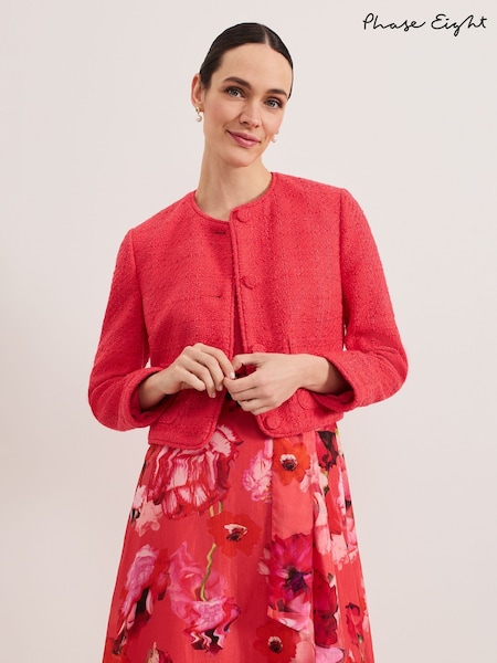 Phase Eight Pink Ripley Boucle Jacket (F27834) | 737 QAR