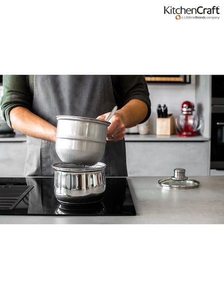 Kitchencraft Silver Stainless Steel Double Boiler Porringer Pot (F27924) | €52