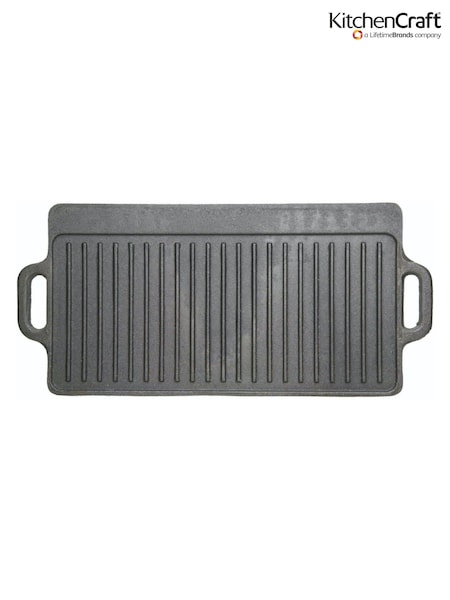 Kitchencraft Grey 2-Sided Induction Griddle Plate Cast Iron Pan (F27934) | BGN 106
