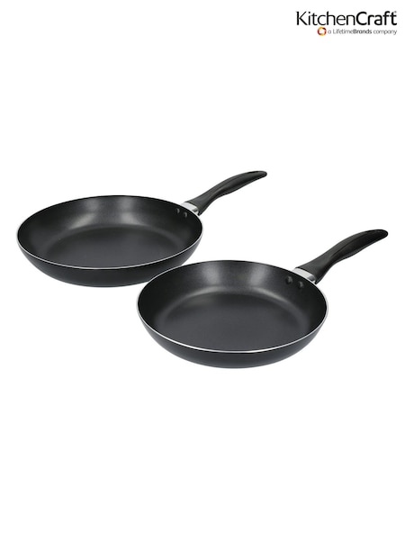 Kitchencraft Set of 2 Black Aluminium Non Stick Frying Pan (F27936) | € 56