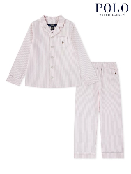 Polo Ralph Lauren 100% Cotton Long Sleeve Pyjamas Top and Bottoms Set (F27950) | 894 LEI