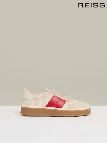 Reiss Neutral Lizzie Woven Low-Top Trainers (F27963) | €229