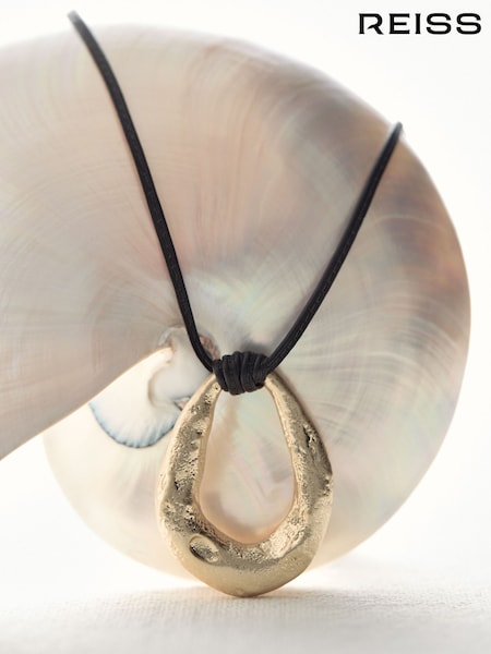 Reiss Gold Tone Momo Molten Link Pendant Necklace (F27971) | €95