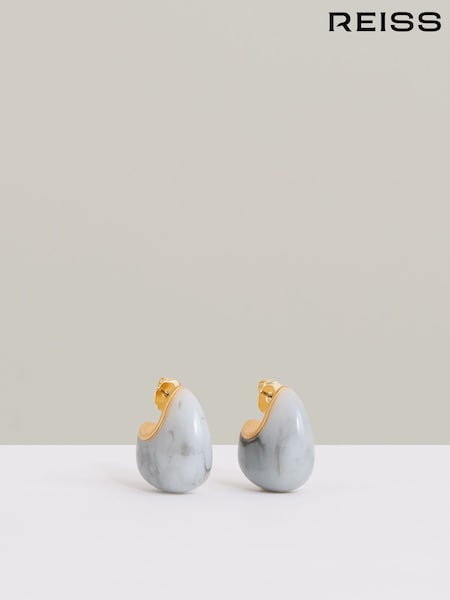 Reiss Carlotta Curve Marble Scoop Earrings (F27976) | 89 €