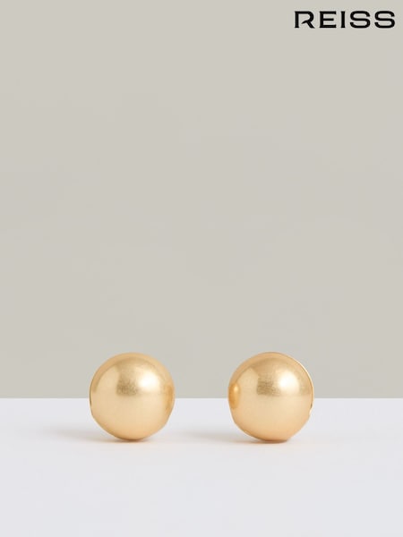 Gold - Reiss Pollie Polierte Kugel-Huggie-Ohrringe (F27978) | 58 €