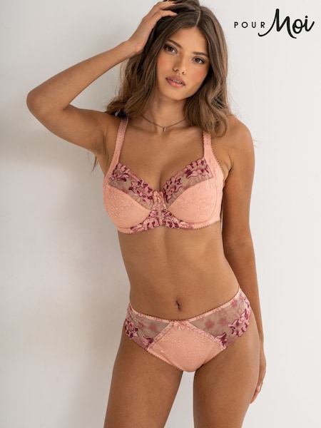 Розовый - Pour Moi Sofia Embroidered Lace Knickers (F28061) | €21