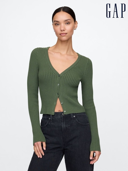 zelena - Gap Cropped Plaited Rib Cardigan (F28201) | € 79