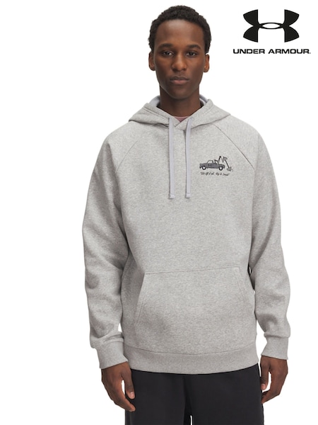 Under Armour Grey Rival Fleece HBR Logo Hoodie (F28301) | €78