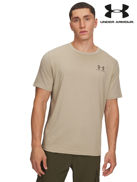 Under Armour Green Sportstyle Left Chest Logo T-Shirt (F28364) | AED146