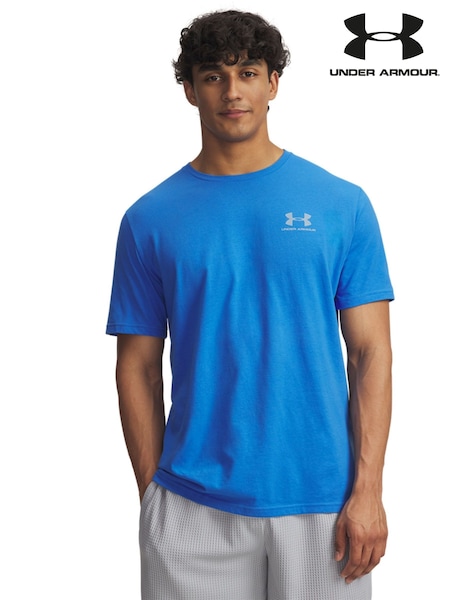 Under Armour Blue Sportstyle Left Chest Logo T-Shirt (F28368) | AED146