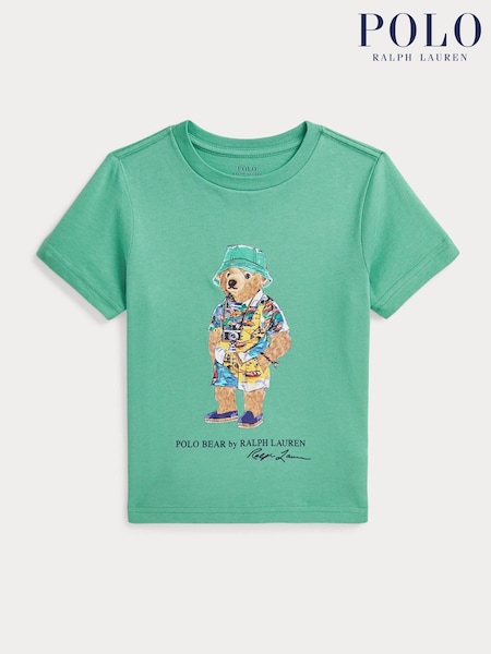 Polo Ralph Lauren Green Boys Holiday Polo Bear Graphic T-Shirt (F28472) | €79