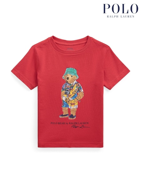 Rojo - Polo Ralph Lauren Boys Holiday Polo Bear Graphic T-Shirt (F28476) | 69 €
