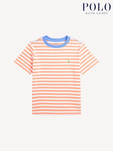 Polo Ralph Lauren Orange 26/1 100% Cotton Jersey T-Shirt (F28497) | €60