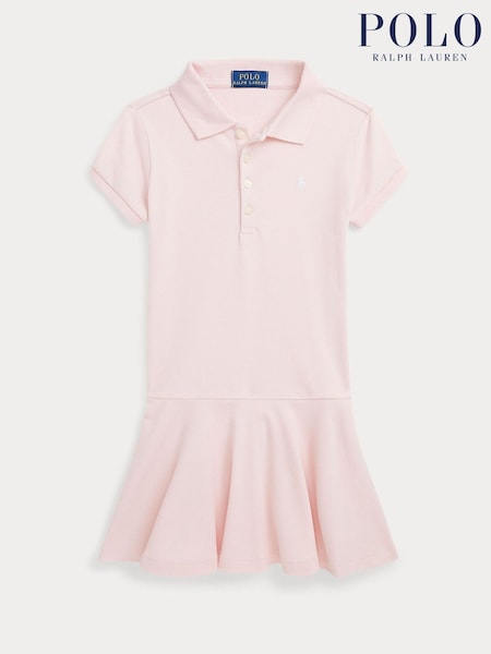 Roz - Rochie polo pique elastică pentru fete Polo Ralph Lauren (F28509) | 588 LEI - 663 LEI