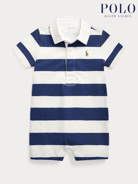 Polo Ralph Lauren Baby Boys Striped Rugby Shortall Rompersuit (F28510) | €86