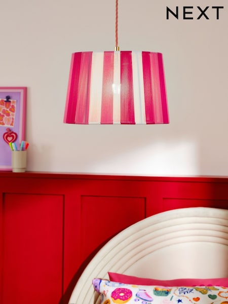 Red/Pink String Easy Fit Pendant Lamp Shade (F28655) | €33