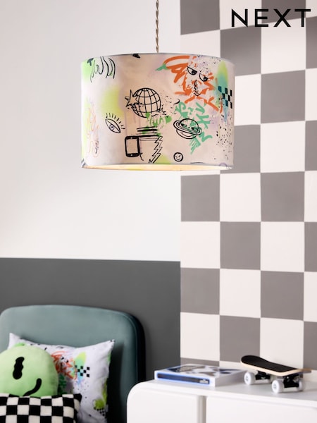 Multi Easy Fit Graffiti Pendant Lamp Shade (F28667) | €24
