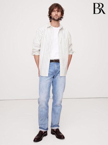 Banana Republic White Relaxed Poplin Shirt (F28724) | €107