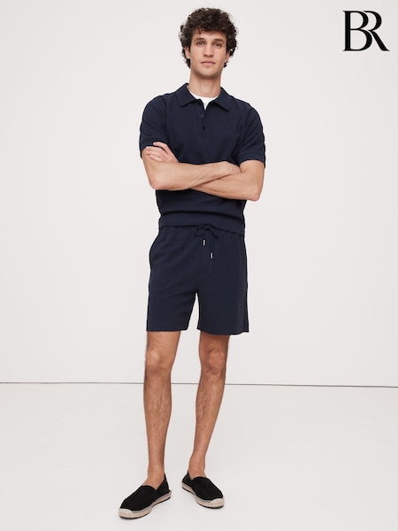 Banana Republic Blue Waffle Knit Pull On Shorts (F28739) | €72