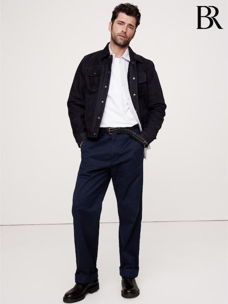Banana Republic Navy Blue Authentic Relaxed Trousers (F28740) | €106