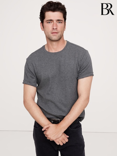 Banana Republic Grey Luxury-Touch Crew Neck T-Shirt (F28748) | €52
