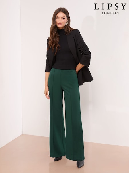 Lipsy Green High Waist Wide Leg Trousers (F28794) | R$ 315