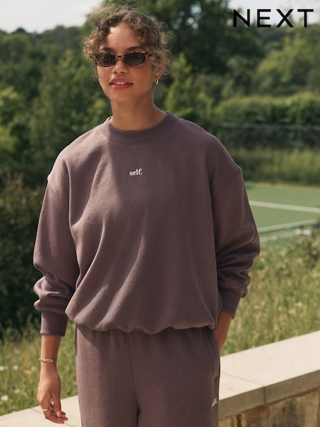 Brown Self. Crew Neck Sweatshirt (F28876) | R$ 210