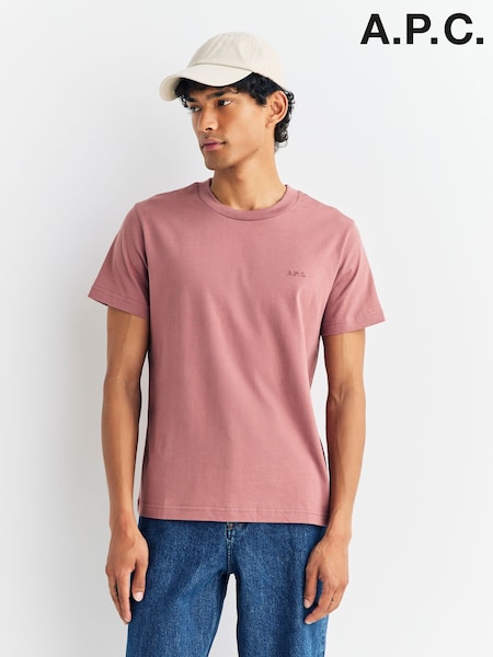 A.P.C. Pink Standard APC Brode T-Shirt (F28882) | AED524