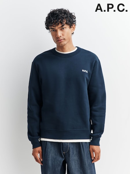 A.P.C. Blue Boxy Petit VPC Sweatshirt (F28885) | €285