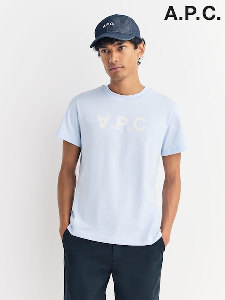 أزرق فاتح - A.P.C. Large Logo Standard T-Shirt (F28890) | ‏553 د.إ.‏