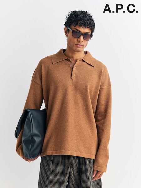 A.P.C. Brown Manuel Polo Jumper (F28891) | R$ 2.605