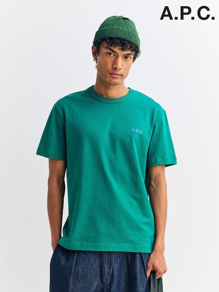 A.P.C. Green Boxy Petit VPC T-Shirt (F28892) | AED699